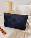 BESSIE MAKEUP BAG VELVET NAVY