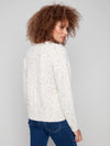 NOTCH NECK  FLEX YARN SWEATER