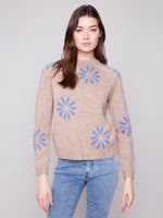 YARN RAGLAN MOCK NECK SWEATER