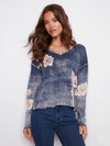 REVERSIBLE FLORAL SWEATER