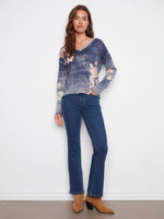 REVERSIBLE FLORAL SWEATER