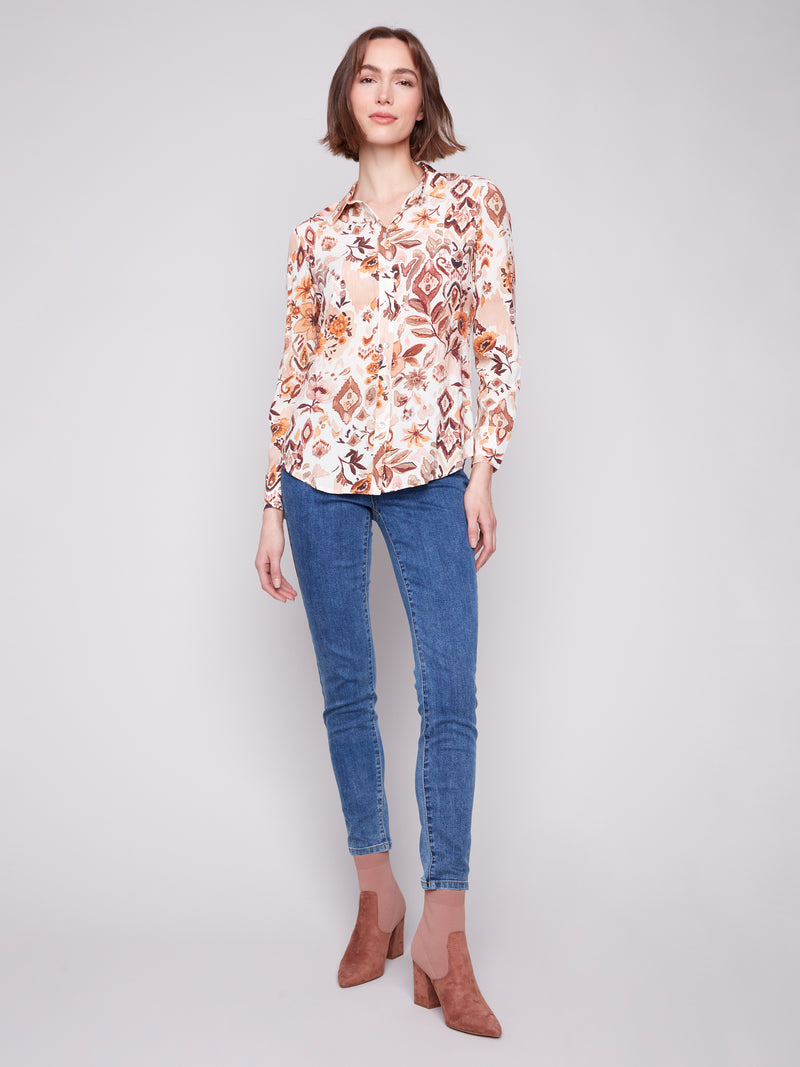 LONG SLEEVE BUTTON UP JACOBEAN