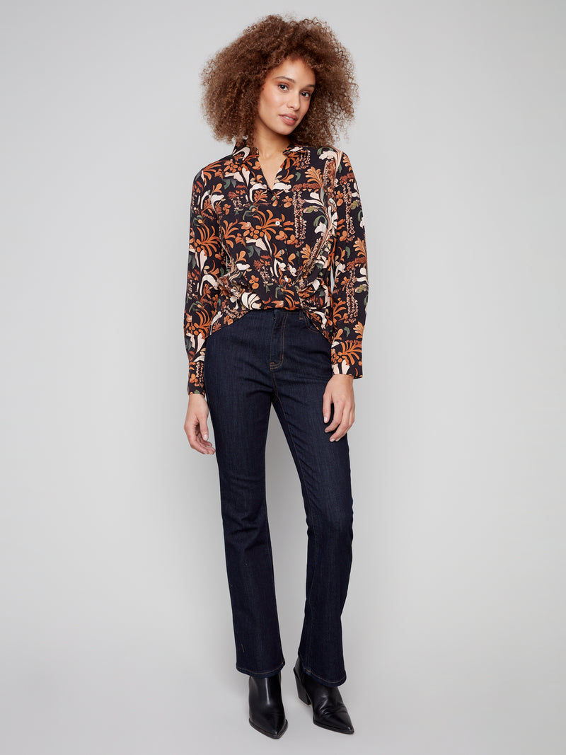 LONG SLEEVE TWIST FRONT BATIK