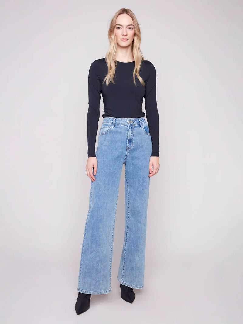 CHLOE WIDE LEG JEAN LIGHT WASH