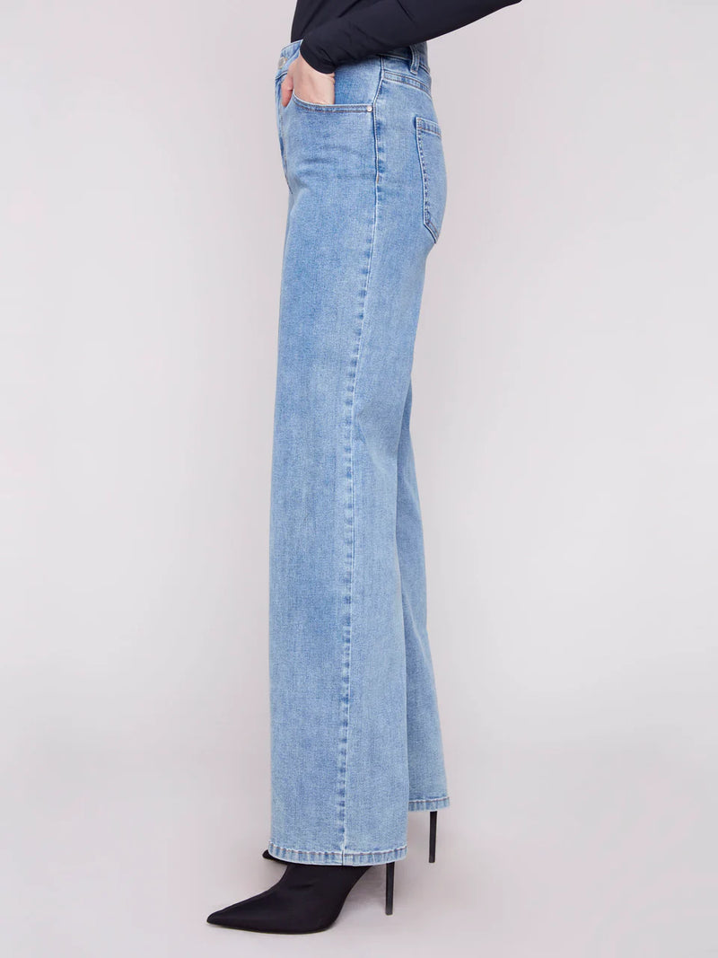 CHLOE WIDE LEG JEAN LIGHT WASH