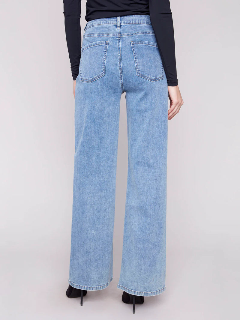 CHLOE WIDE LEG JEAN LIGHT WASH