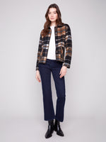 REVERSIBLE PLAID JACKET COCOA