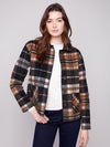 REVERSIBLE PLAID JACKET COCOA