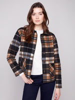 REVERSIBLE PLAID JACKET COCOA