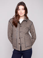 REVERSIBLE PLAID JACKET COCOA