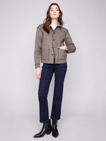 REVERSIBLE PLAID JACKET COCOA