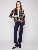 REVERSIBLE PLAID JACKET COCOA