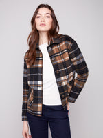 REVERSIBLE PLAID JACKET COCOA