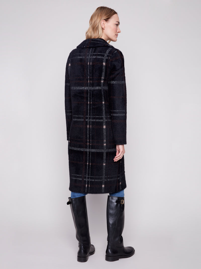 KNIT COATIGAN W PATCH POCKET