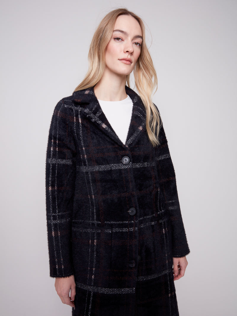KNIT COATIGAN W PATCH POCKET