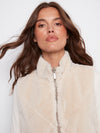REVERSIBLE NYLON FAUX FUR VEST