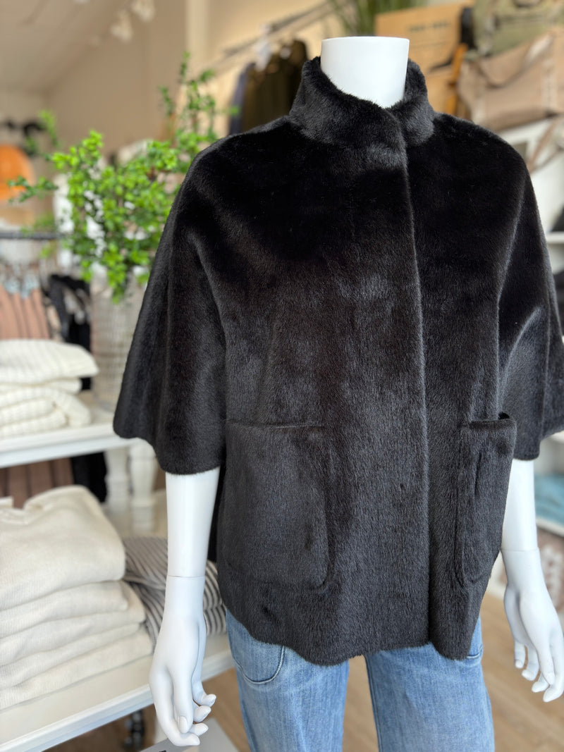 FAUX FUR SUEDE JACKET REVERSIBLE