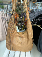 ALBANY WOVEN HANDBAG BUCKSKIN