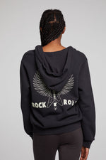 ROCK AND ROLL ZIP UP HOODIE