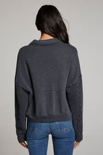 JOE HALF ZIP LICORICE