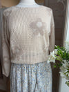 OPEN DAISY KNIT SWEATER