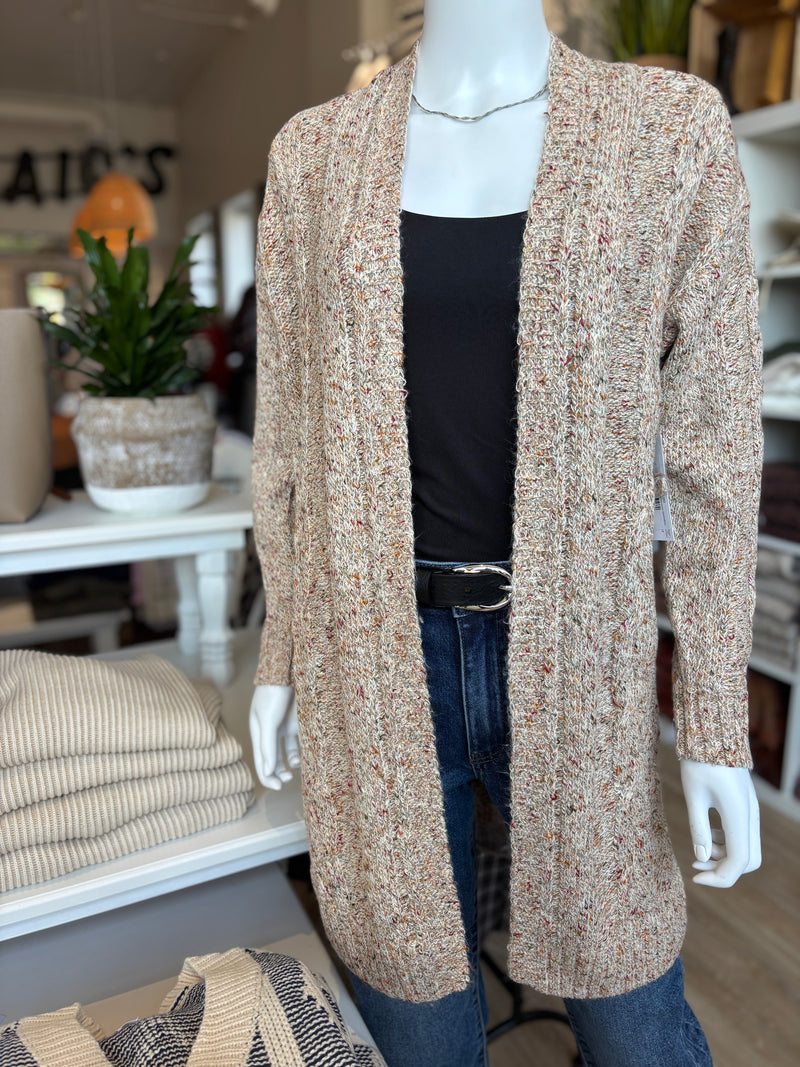 LONG SWEATER CARDIGAN OATMEAL