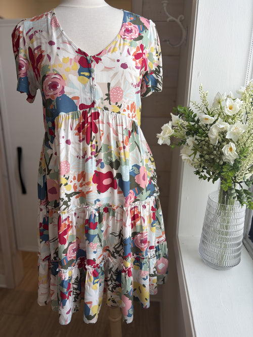 TIERED FLORAL DRESS