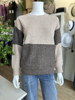 COLOR BLOCK PULLOVER SWEATER