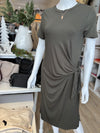 JERSEY FAUX WRAP DRESS