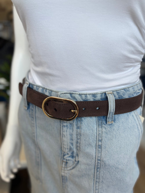 KEZIA BELT CASTORO SUEDE