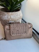 LUSSO CELL PHONE BAG TAUPE