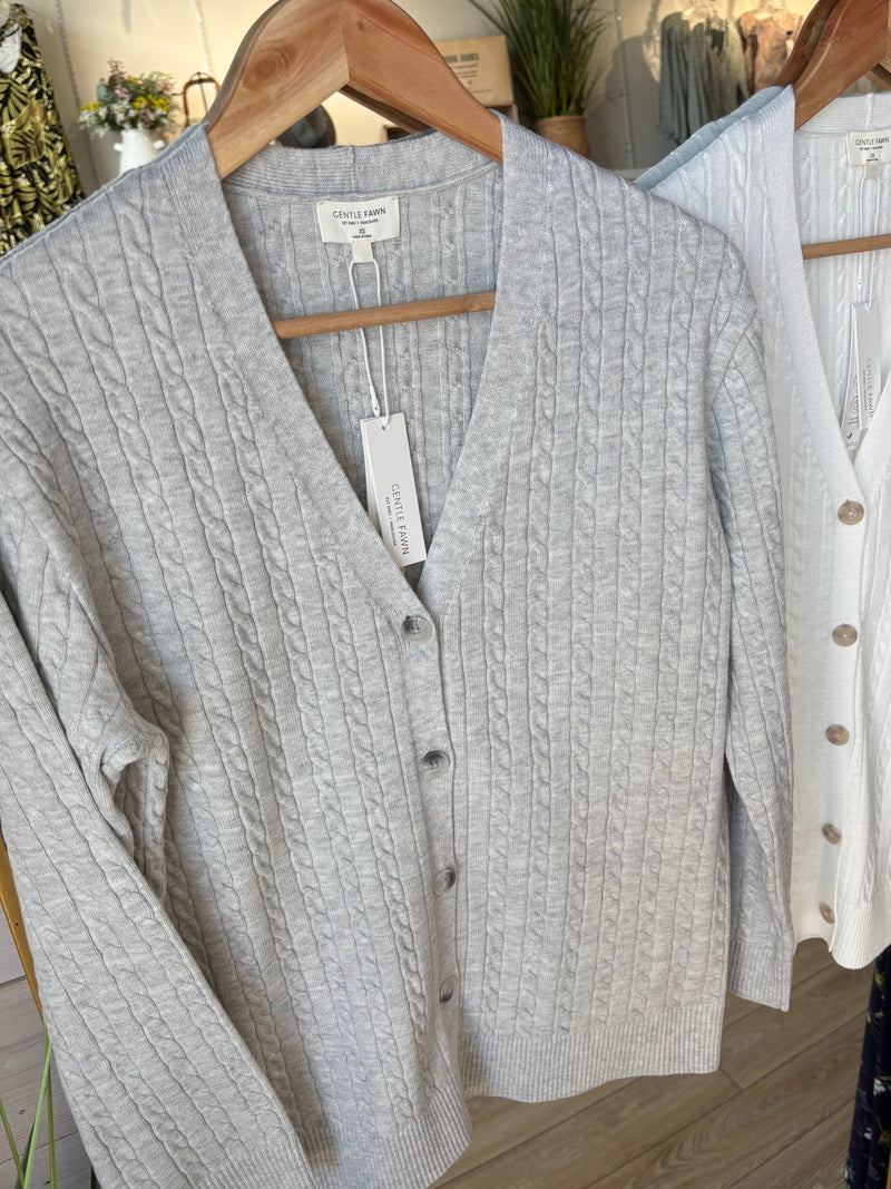 LUCIA CARDIGAN HEATHER GREY