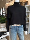 DOLLIE MOCK NECK BASIC TOP BLACK