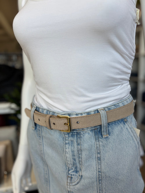 MILLIE BELT BEIGE SUEDE