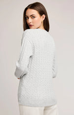 LUCIA CARDIGAN HEATHER GREY