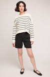 ECHO PULLOVER BLACK STRIPE