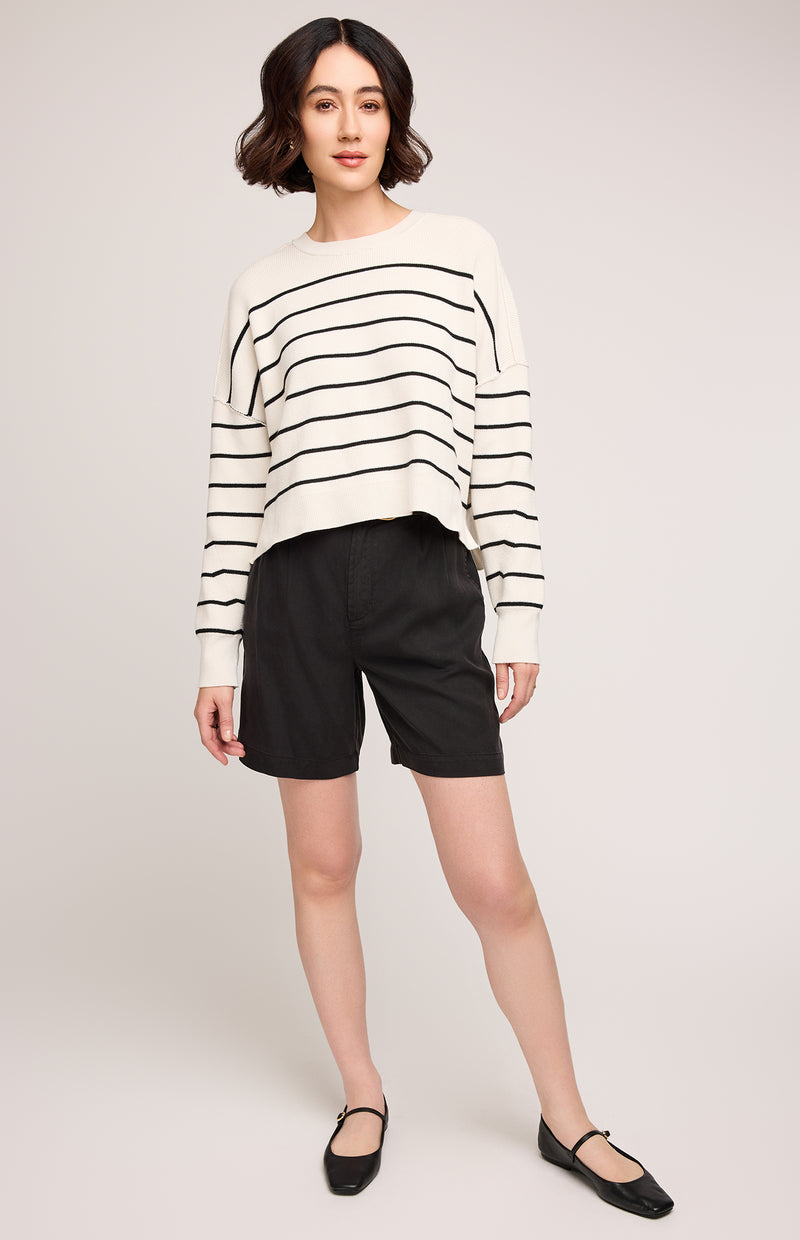 ECHO PULLOVER BLACK STRIPE