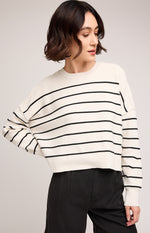 ECHO PULLOVER BLACK STRIPE