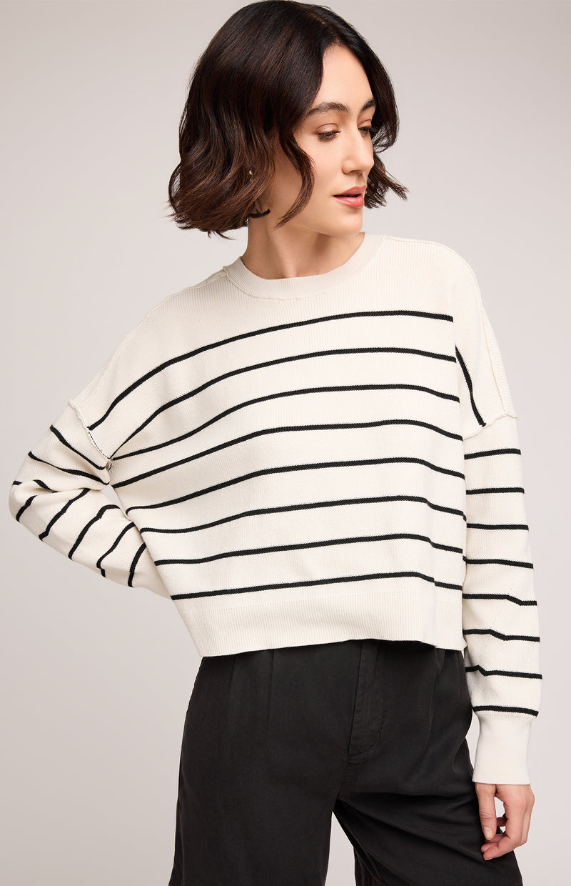 ECHO PULLOVER BLACK STRIPE