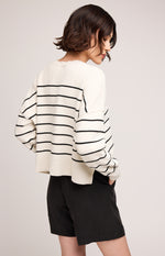 ECHO PULLOVER BLACK STRIPE