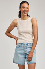 SKYE KNIT TANK HEATHERED OATMEAL