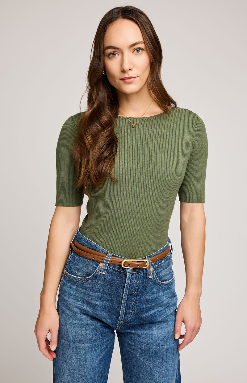 ROONEY KNIT TOP IVY