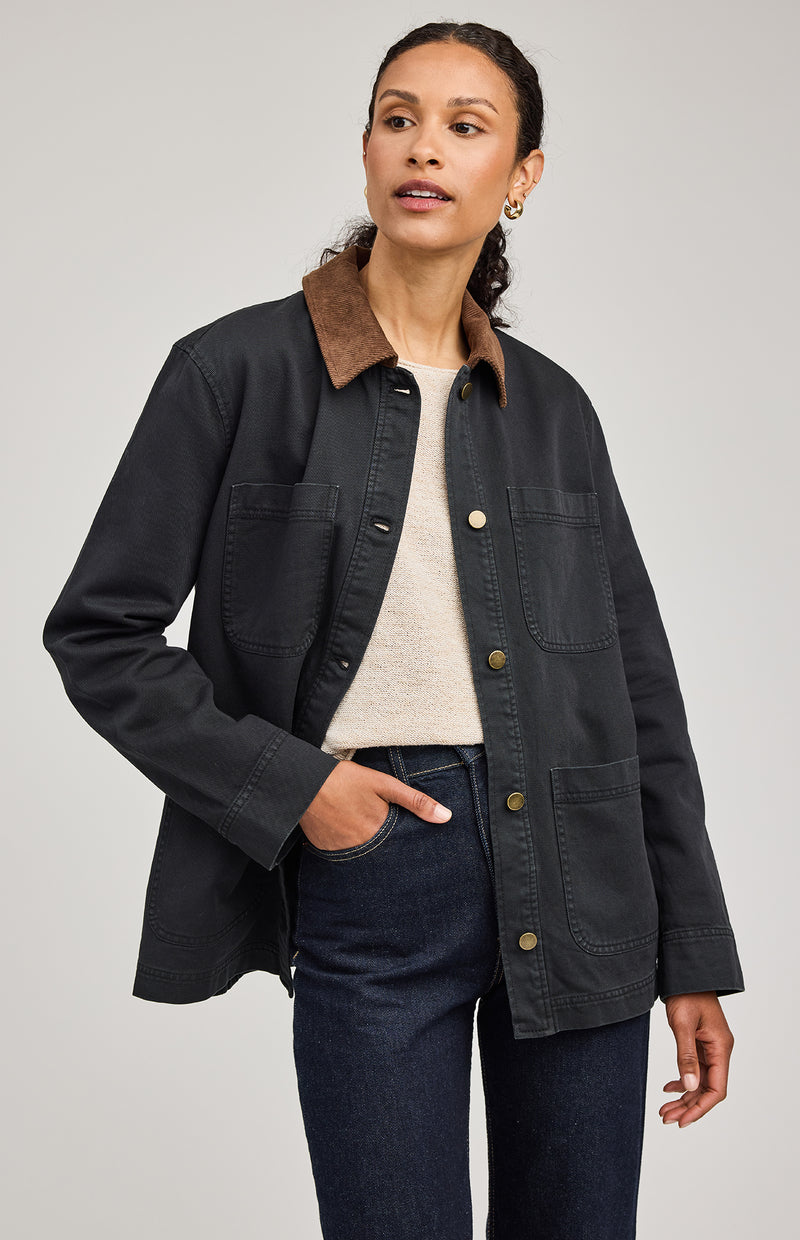 MILLER BARN JACKET WASHED BLACK