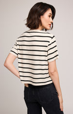 JAXON TSHIRT CREAM STRIPE