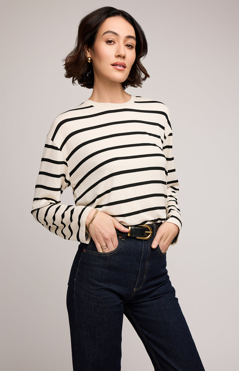 INDY TOP BLACK STRIPE