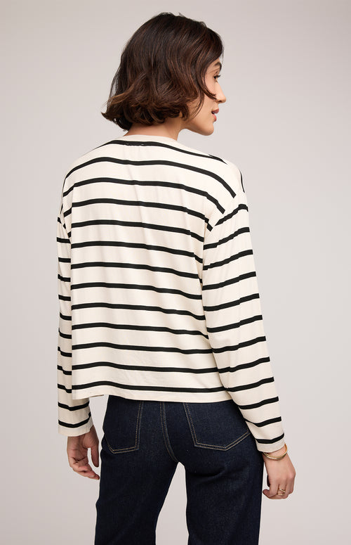 INDY TOP BLACK STRIPE