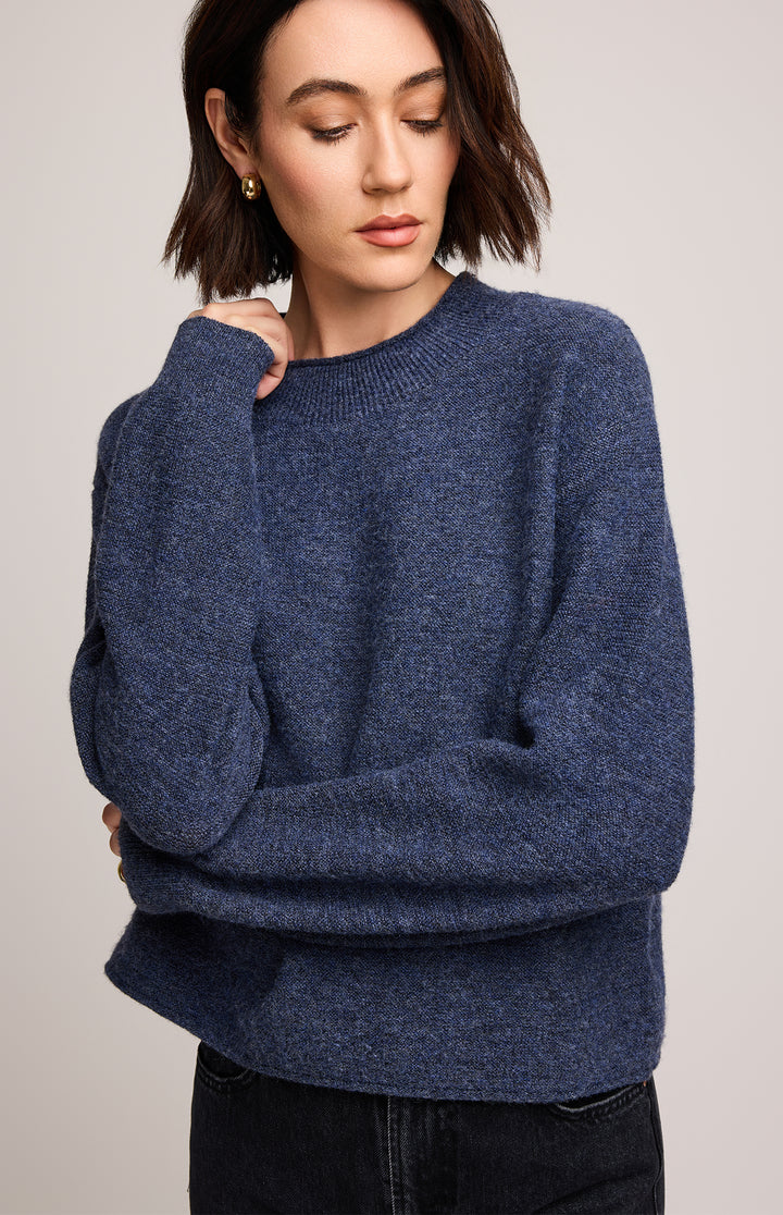 美品Bluelea ブルレア　Hem tulledocking pullover Bluelea ブルレアHem tulle docking pullover