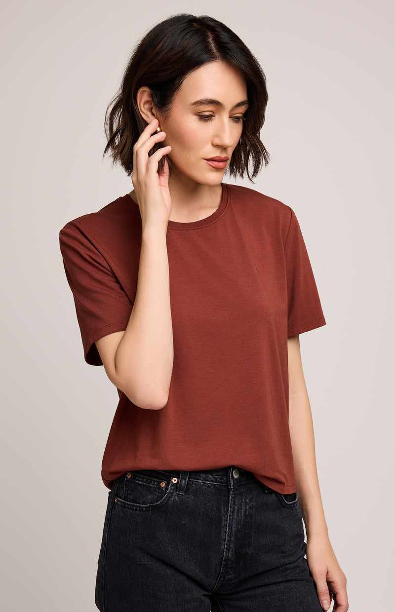 CHRISTINE TSHIRT MAHOGONY