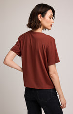 CHRISTINE TSHIRT MAHOGONY