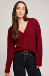 LILA CARDIGAN HEATHER CRIMSON